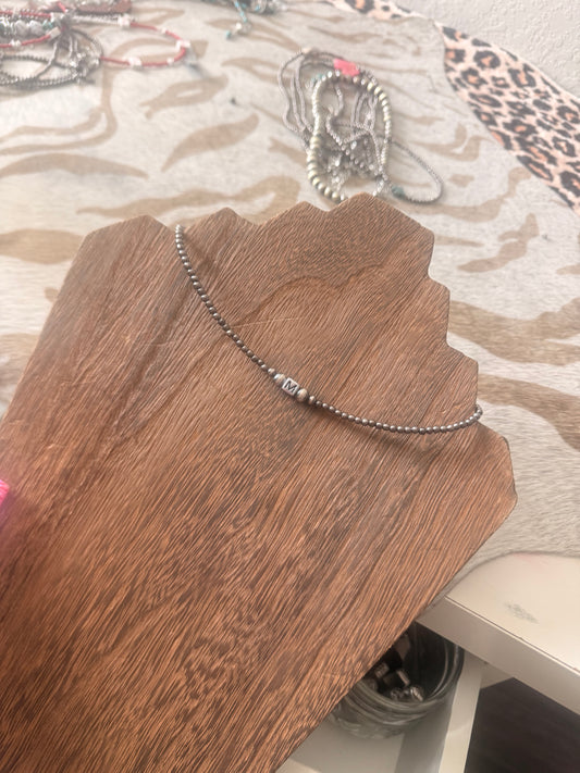 Silver Initial Necklace - Authentic