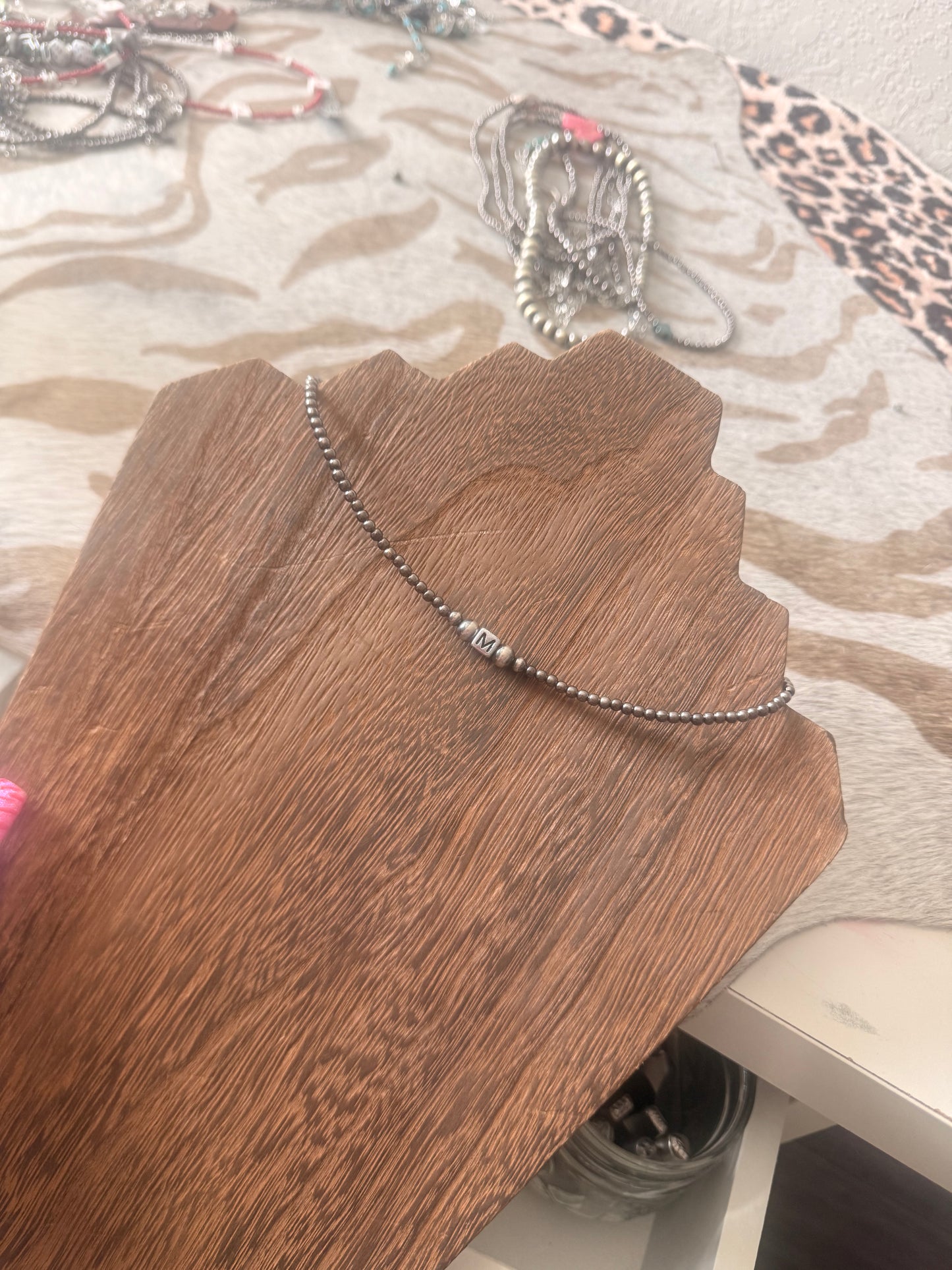 Silver Initial Necklace - Authentic