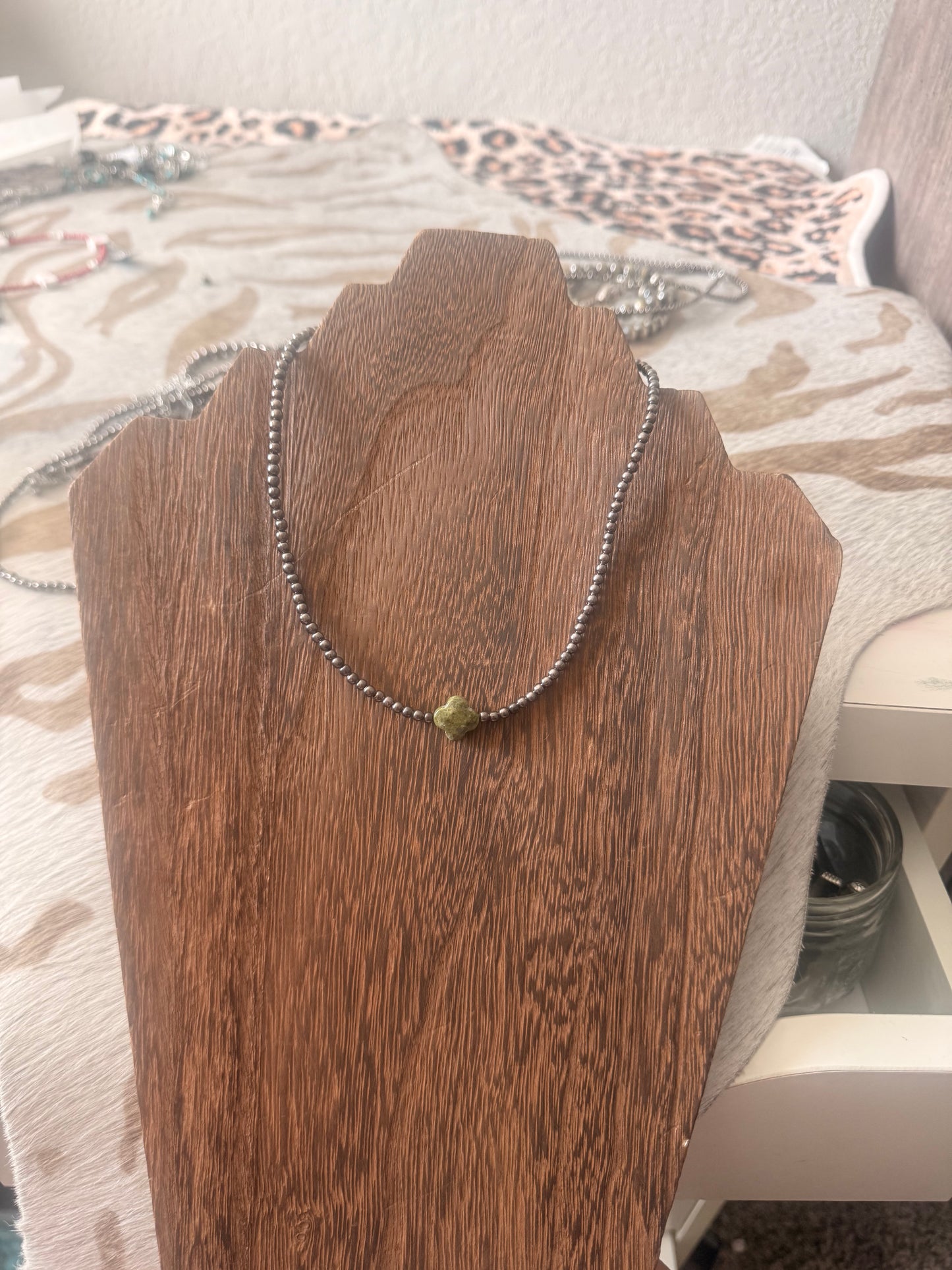 Cross Color Silver Necklace