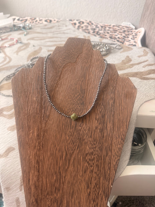 Cross Color Silver Necklace