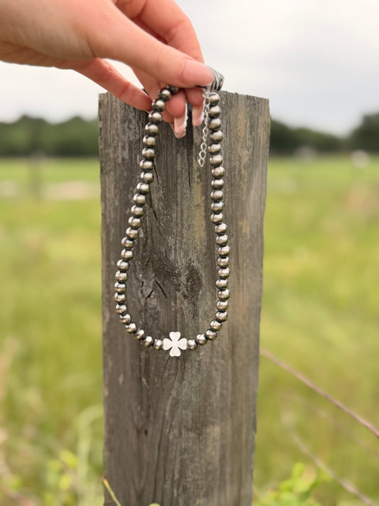 White Cross Necklace