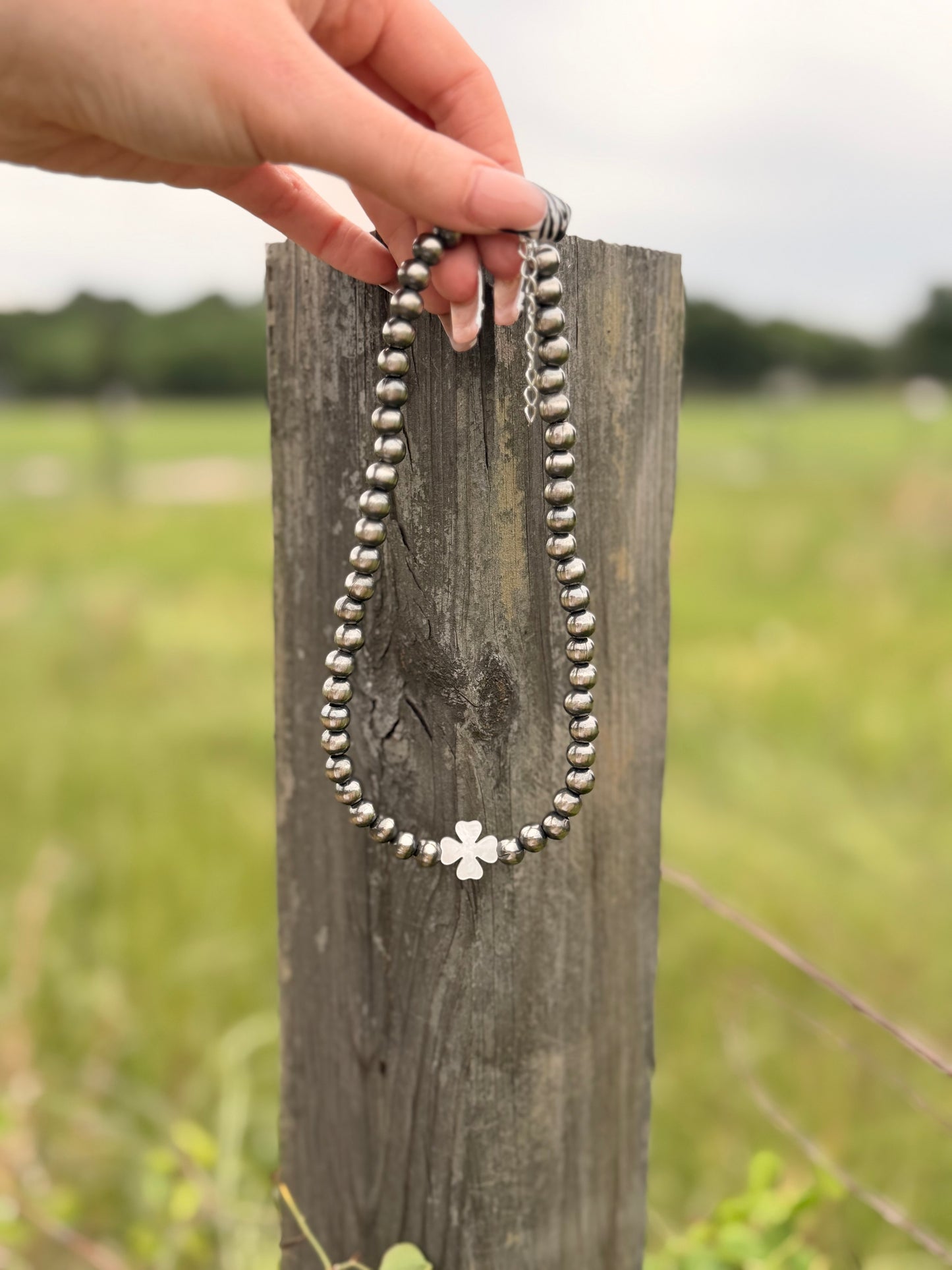 White Cross Necklace