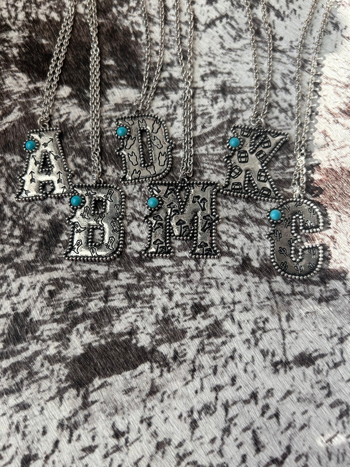 Gem and Letter Necklace