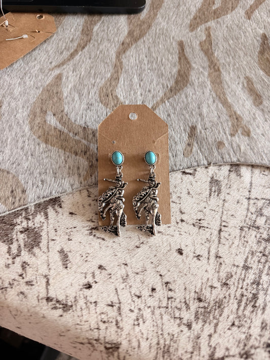 Bucking Horse Earrings