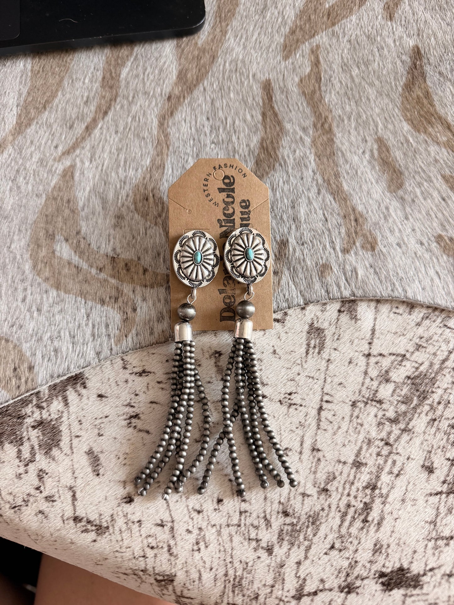 Concho Drop Earrings