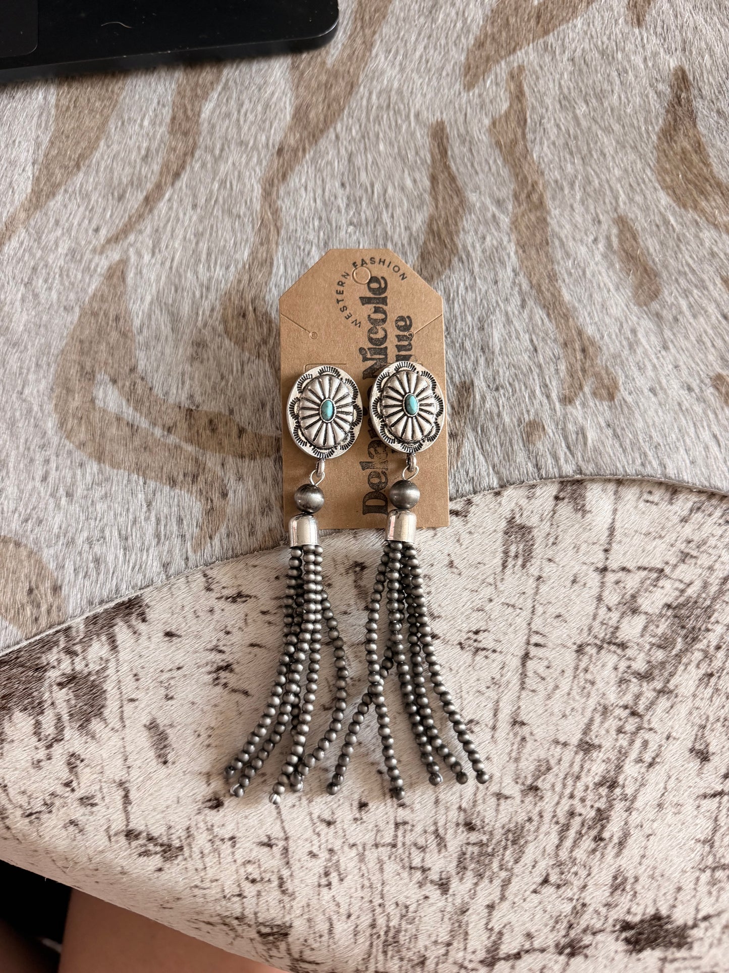 Concho Drop Earrings
