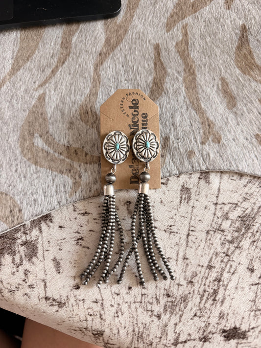 Concho Drop Earrings