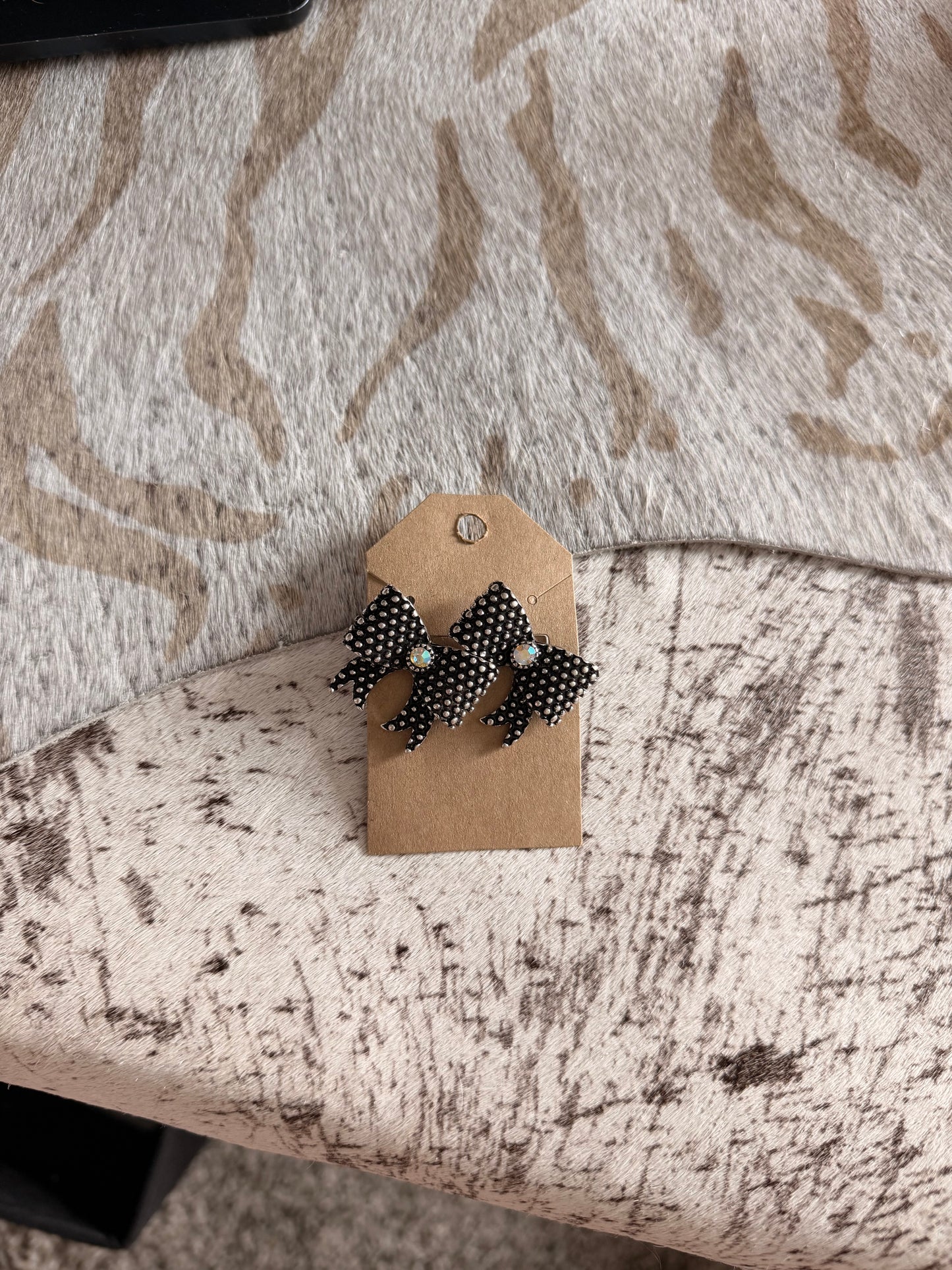 Metal Bow Earrings