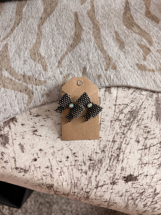 Metal Bow Earrings