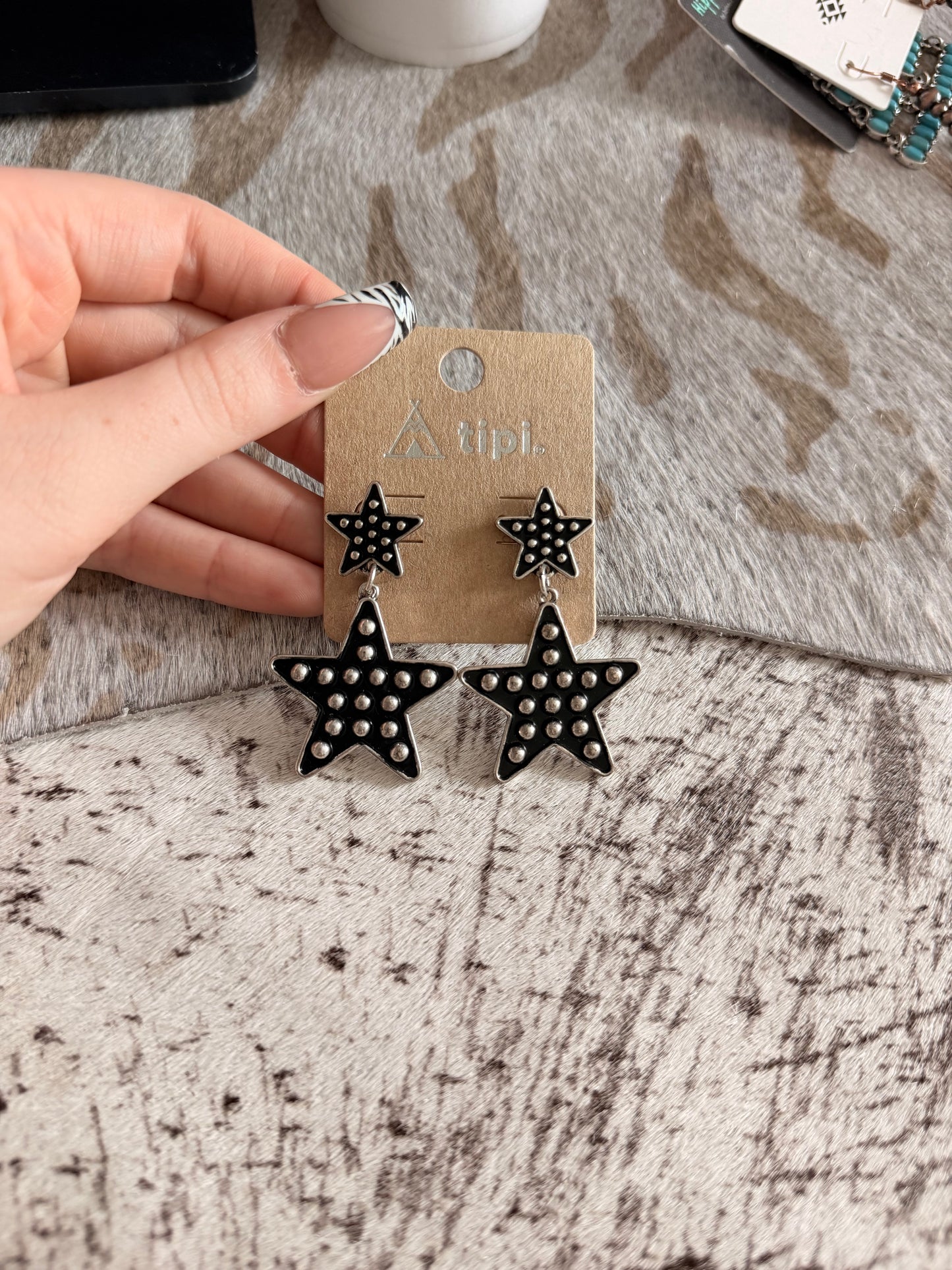 Star Half Dot Earrings