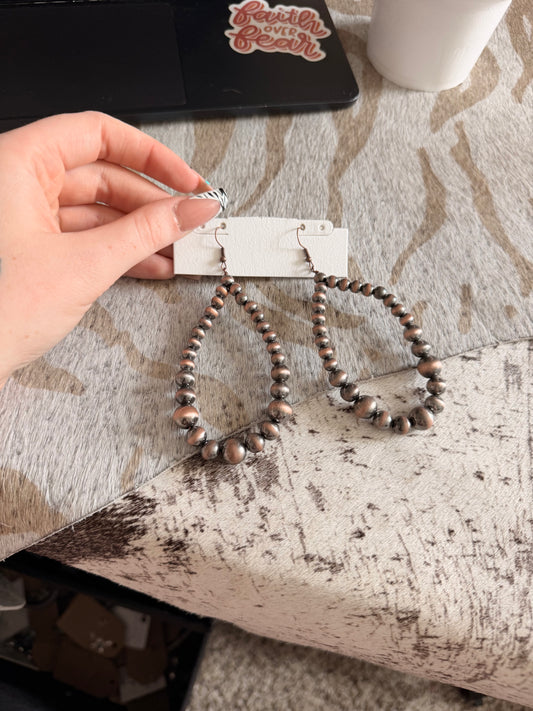 Big Acrylic Copper Earrings