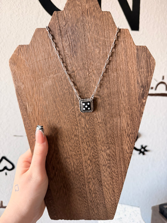 Black Dice Necklace