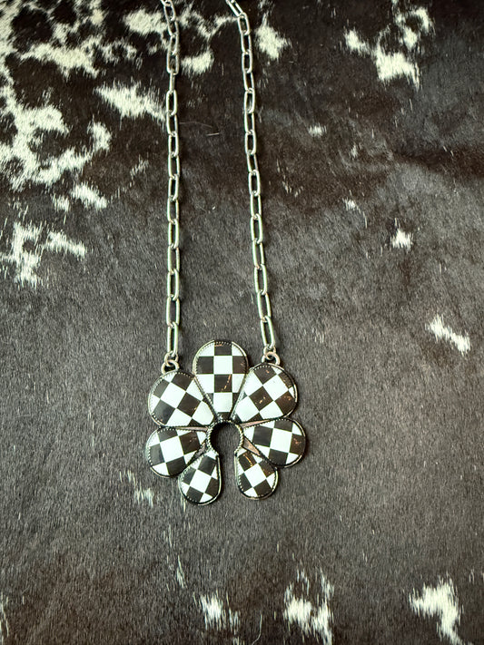 Checkered Squash Necklace