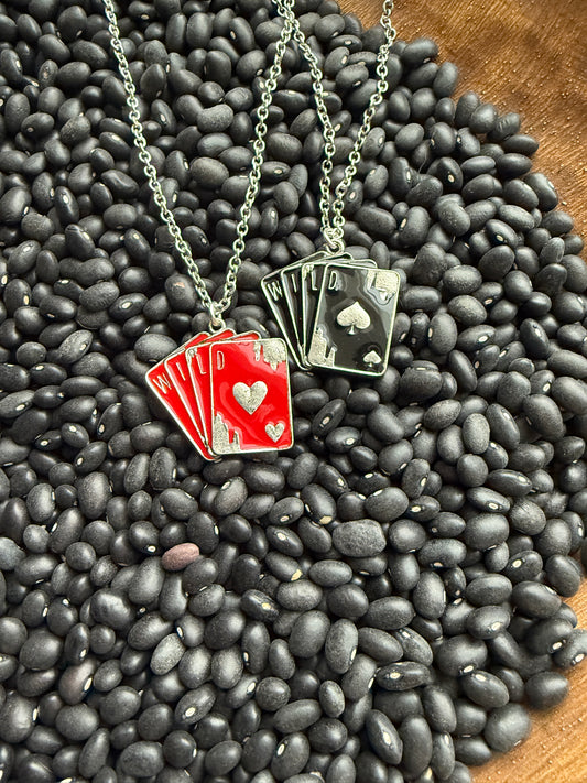 Wild West Card Necklace