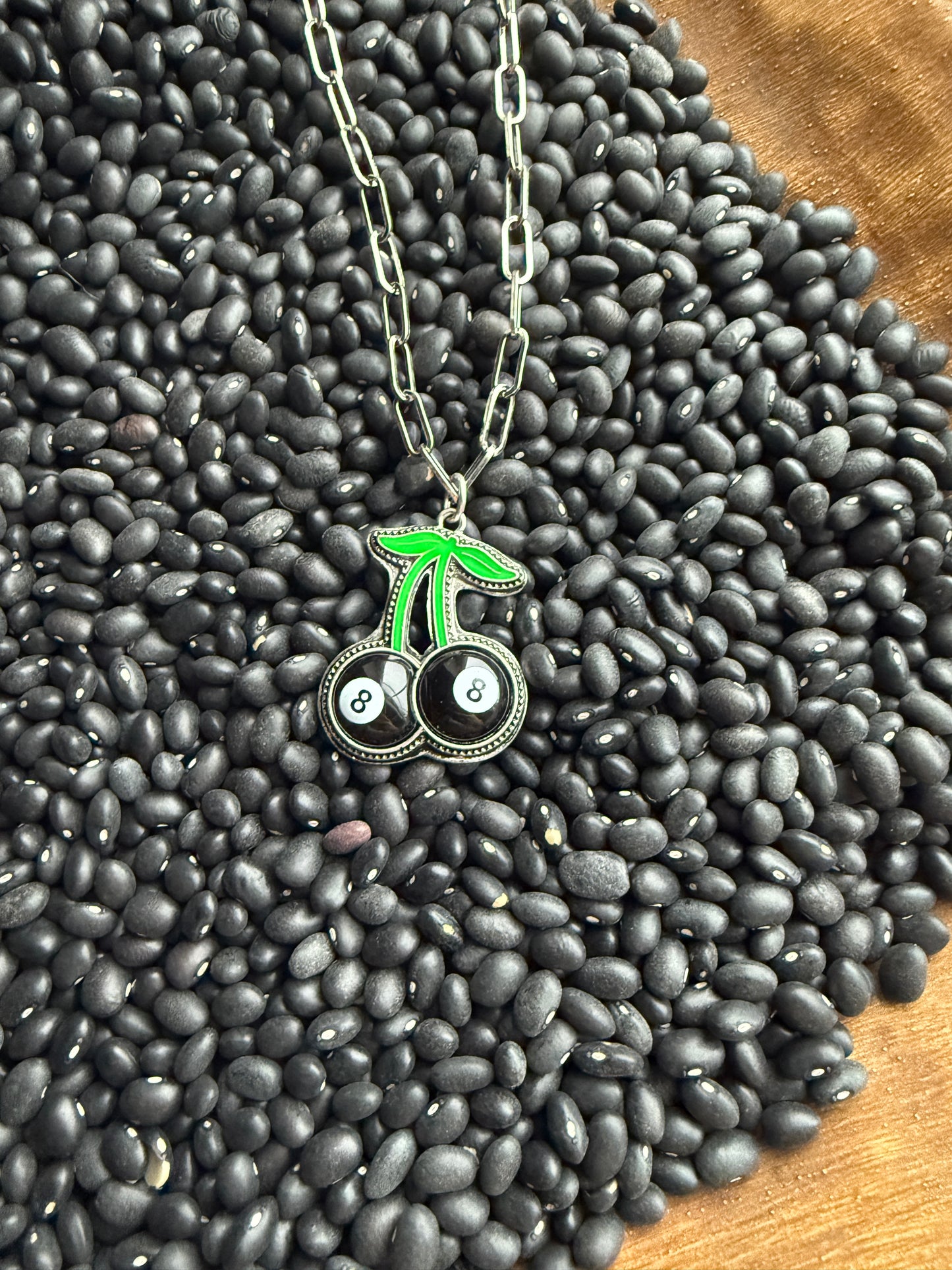 Cherry 8 Ball Necklace