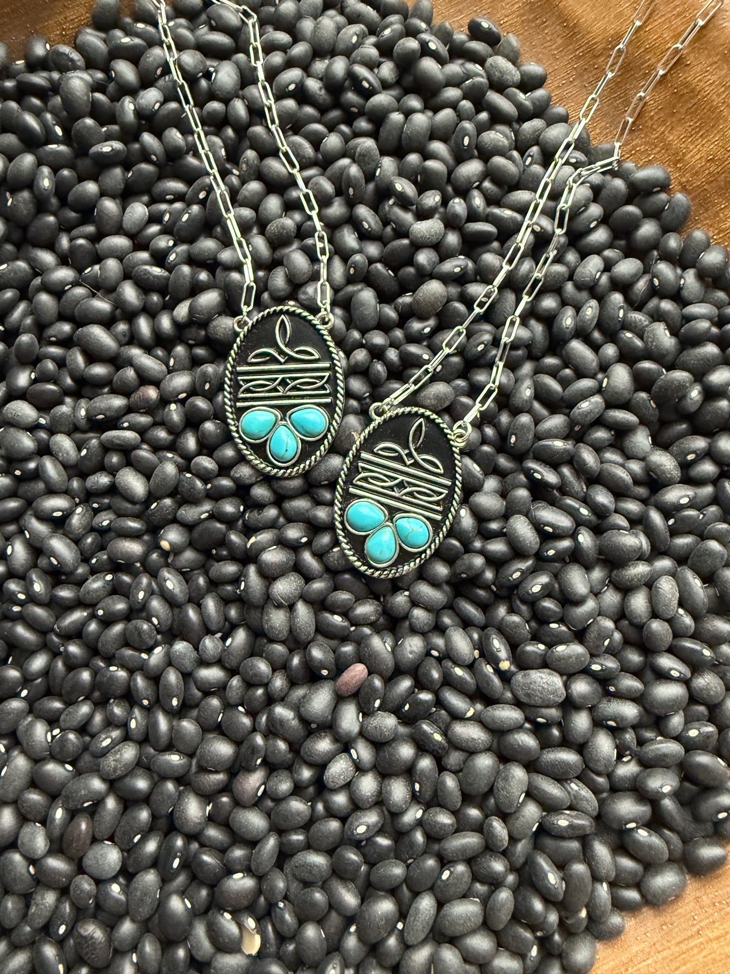 Turquoise Boot-stitch Necklace