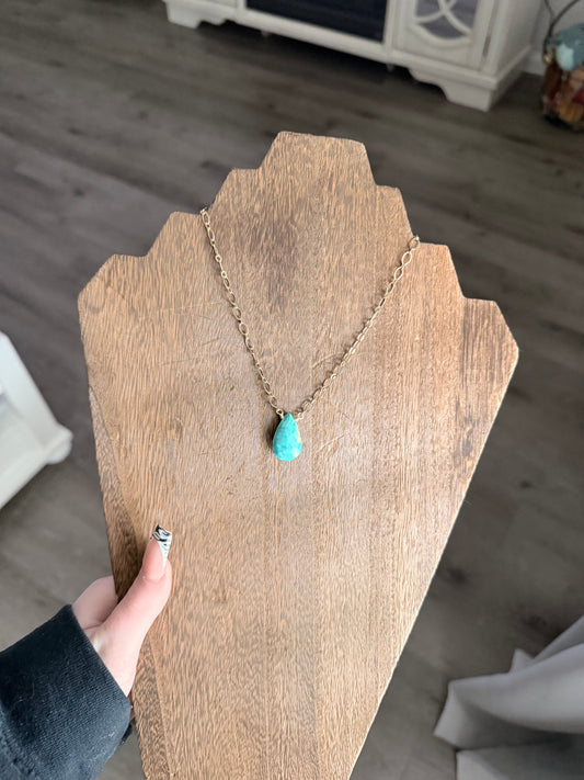 Authentic Gold Turquoise Necklace