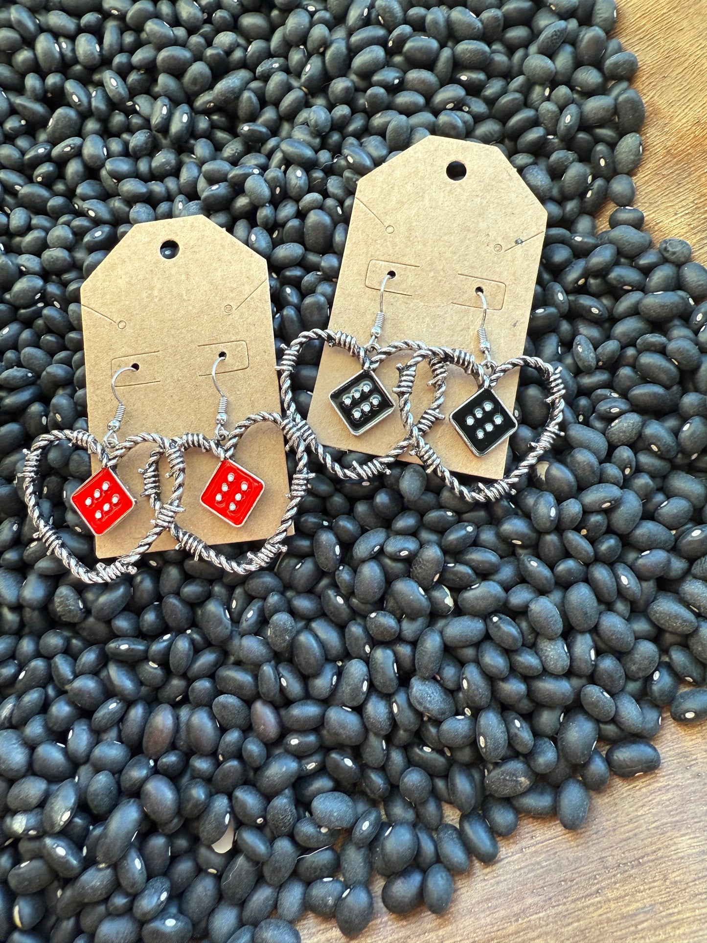 Barbwire Dice Earrings