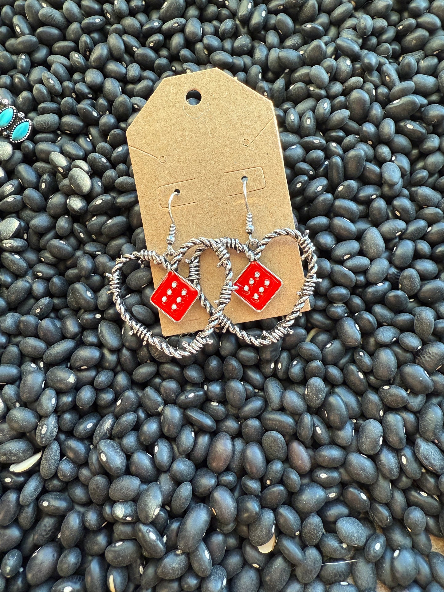 Barbwire Dice Earrings