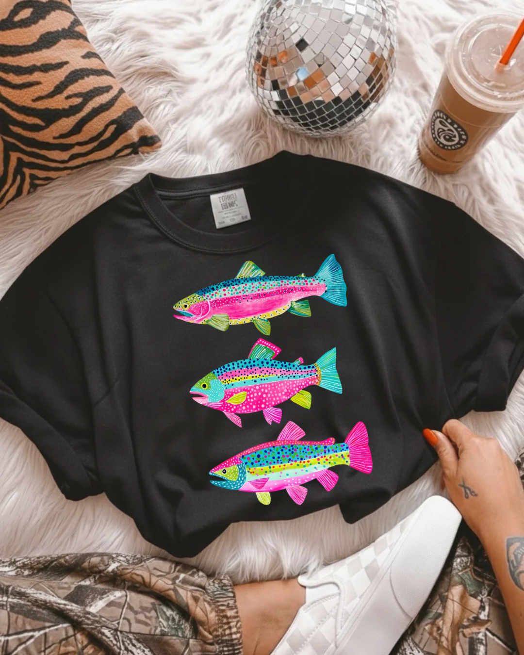 Bright Color Fish Trio Tee