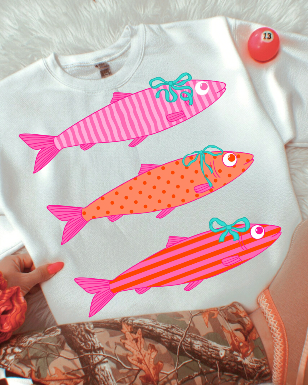 Fish Trio Bow Tee